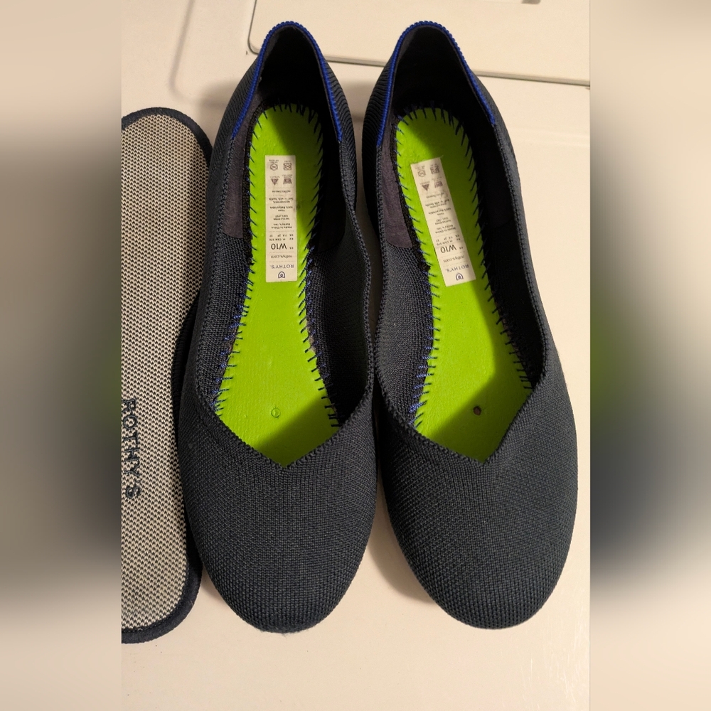 Rothy's Navy Blue Women's Flats Round Toe